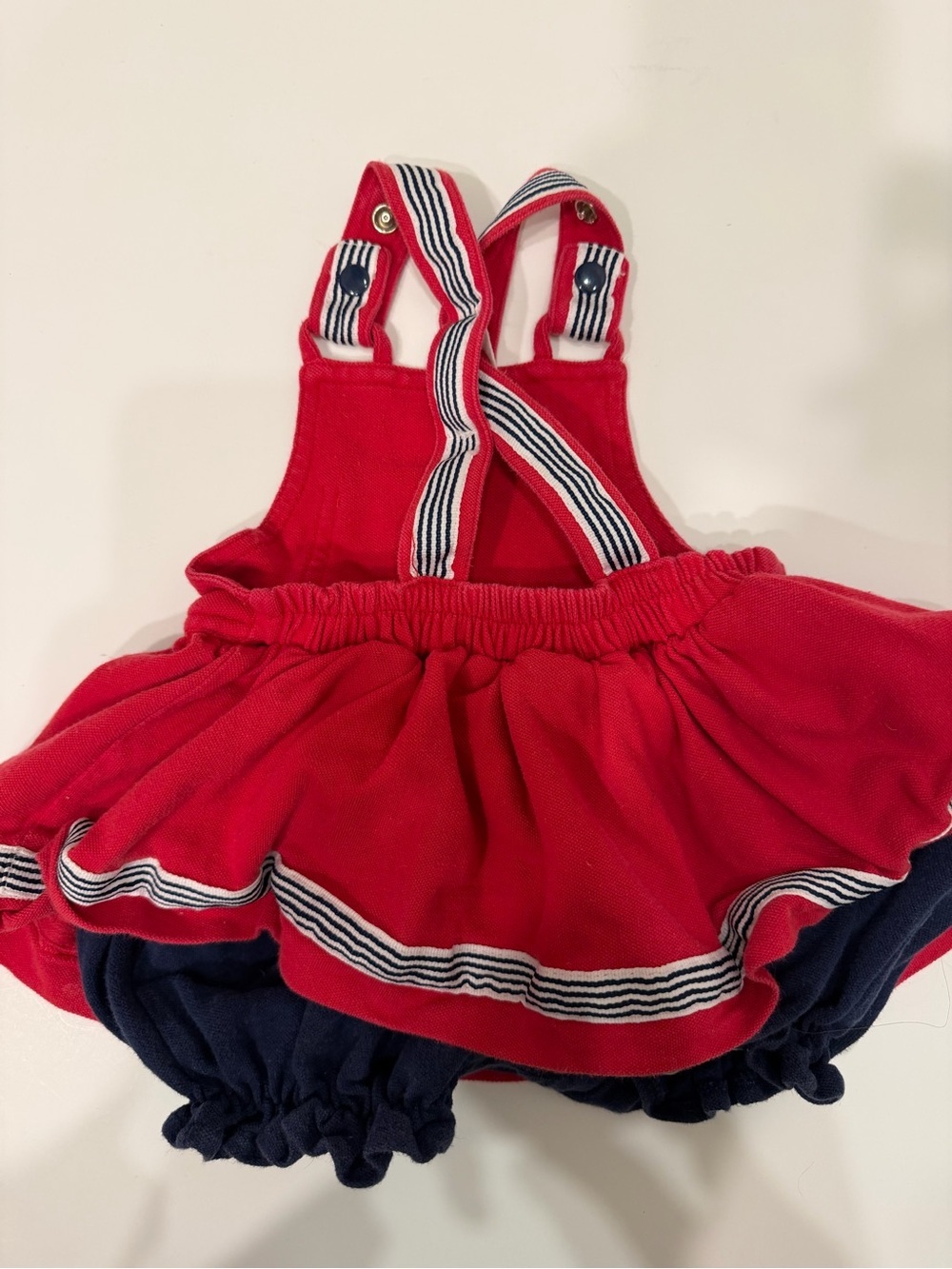 VINTAGE Merona Embroidered USA Flag Bubble Romper Dress - Picture 8 of 8